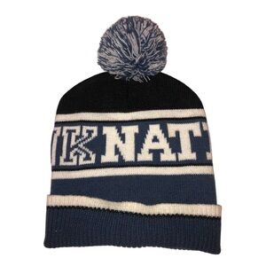 Victoria Secret PINK nation blue Bennie pompom hat